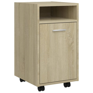 vidaXL Beistellschrank mit Rollen Sonoma-Eiche 33x38x60 cm