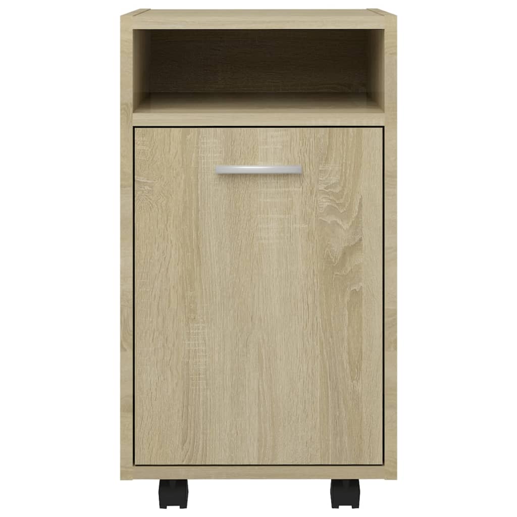 vidaXL Beistellschrank mit Rollen Sonoma-Eiche 33x38x60 cm