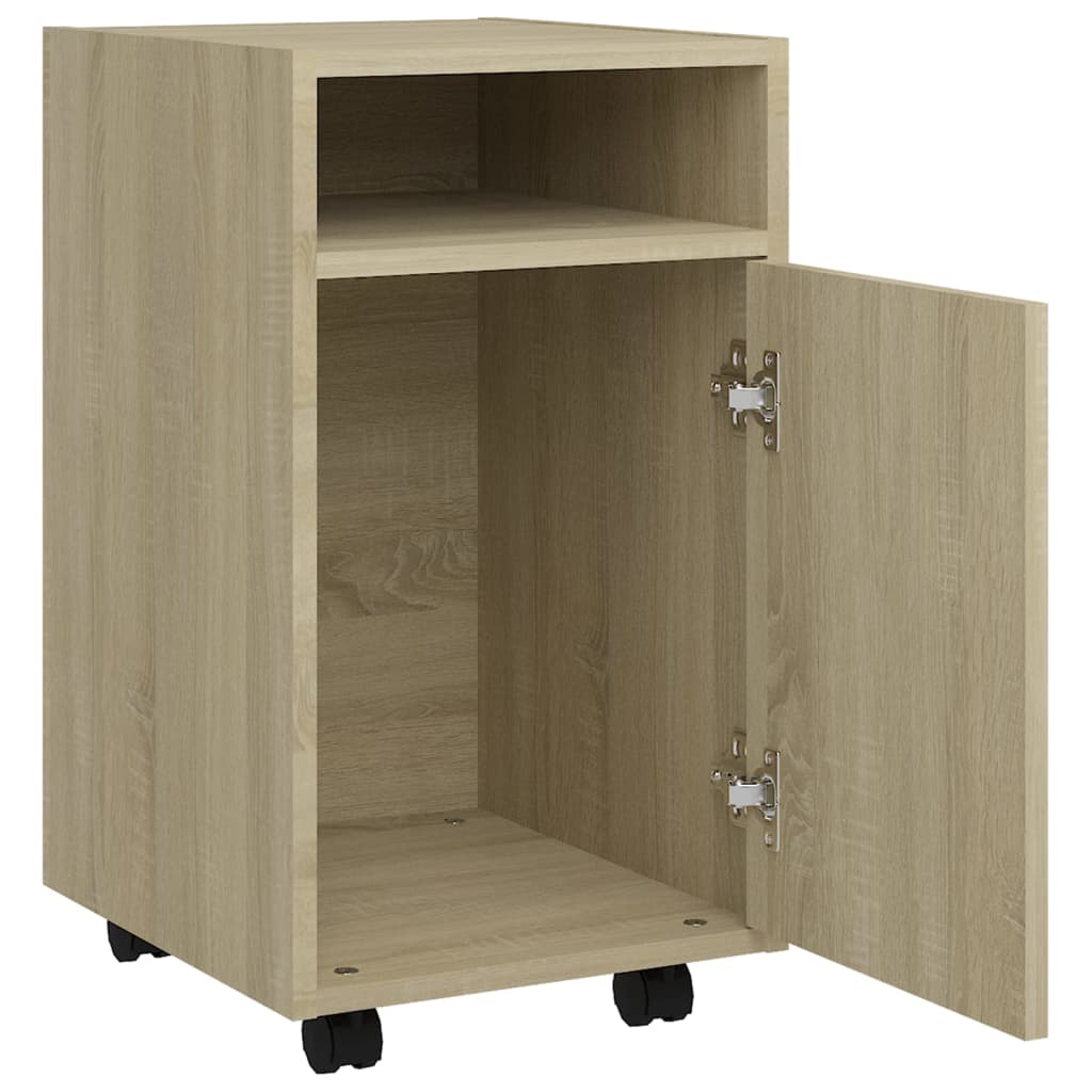 vidaXL Beistellschrank mit Rollen Sonoma-Eiche 33x38x60 cm