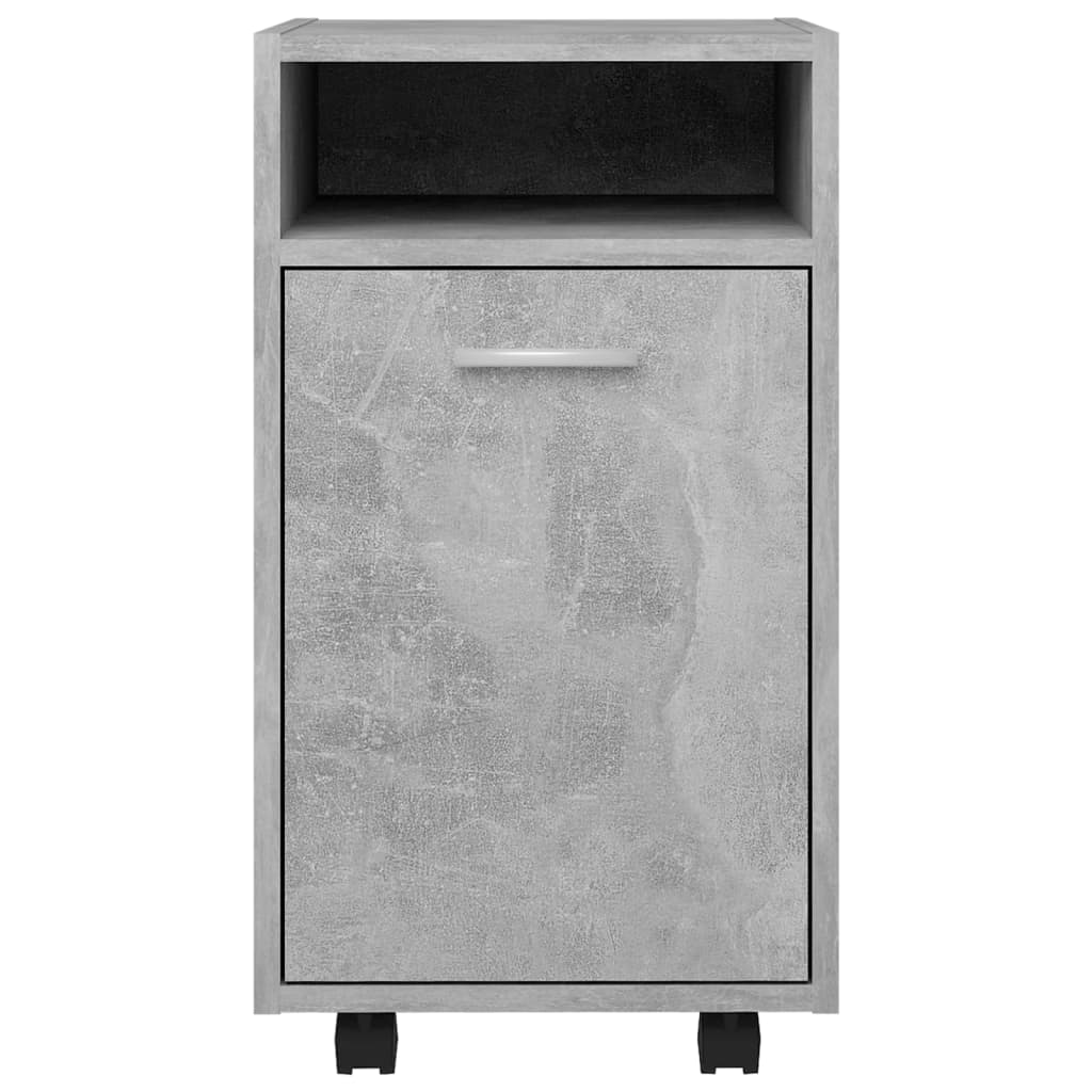 vidaXL Beistellschrank mit Rollen Betongrau 33x38x60 cm Holzwerkstoff