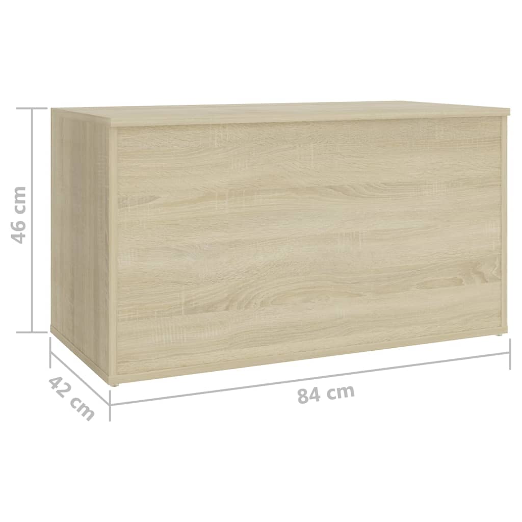 vidaXL Aufbewahrungstruhe Sonoma-Eiche 84x42x46 cm Holzwerkstoff