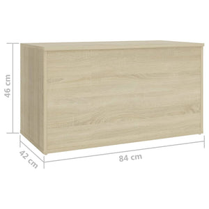 vidaXL Aufbewahrungstruhe Sonoma-Eiche 84x42x46 cm Holzwerkstoff