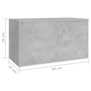 vidaXL Aufbewahrungstruhe Betongrau 84x42x46 cm Holzwerkstoff