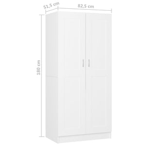 Kleiderschrank Weiß 82,5x51,5x180 cm Holzwerkstoff