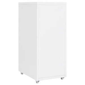 vidaXL Aktenschrank mit Rollen Weiß 28x41x69 cm Metall