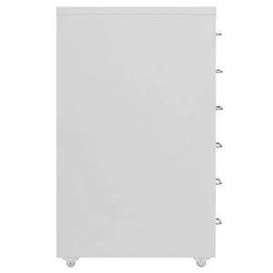 vidaXL Aktenschrank mit Rollen Grau 28x41x69 cm Metall