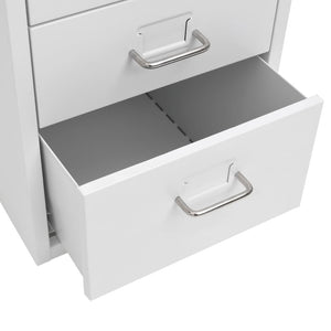 vidaXL Aktenschrank mit Rollen Grau 28x41x69 cm Metall