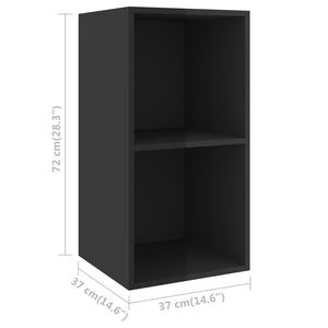 vidaXL 3-tlg. TV-Schrank-Set Hochglanz-Schwarz Holzwerkstoff