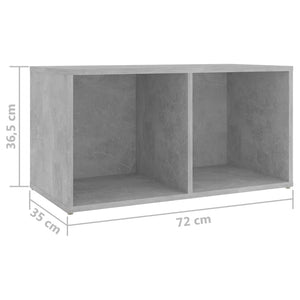 vidaXL TV-Schränke 2 Stk. Betongrau 72x35x36,5 cm Holzwerkstoff