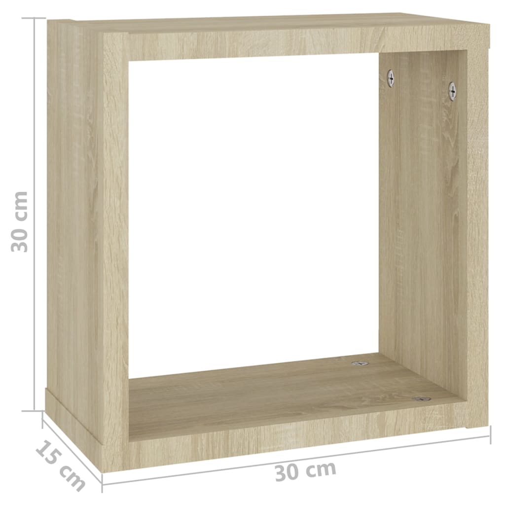 Würfelregale 6 Stk. Sonoma-Eiche 30x15x30 cm VIDAXL