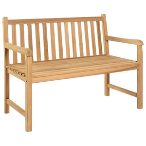 vidaXL Gartenbank 114 cm Massivholz Teak