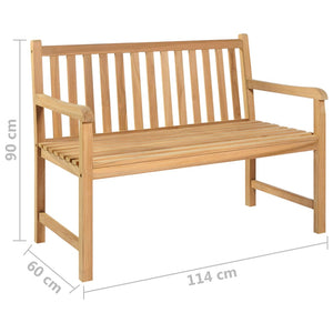 vidaXL Gartenbank 114 cm Massivholz Teak