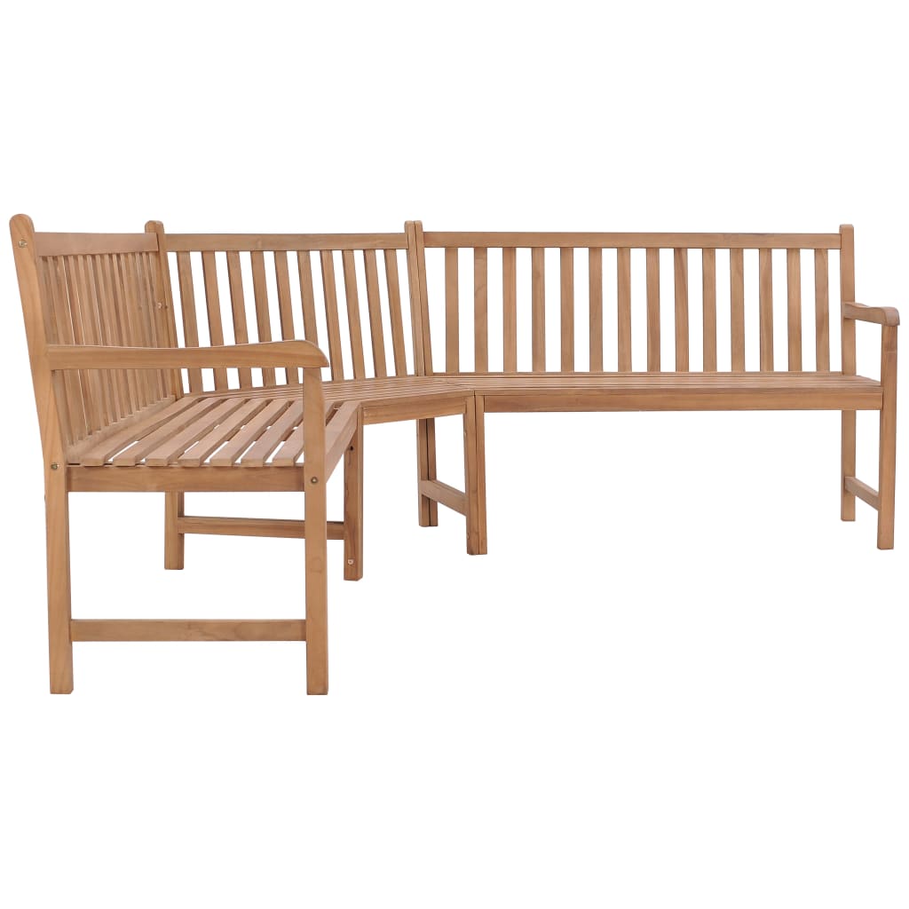 Garten-Eckbank 185x185x90 cm Massivholz Teak