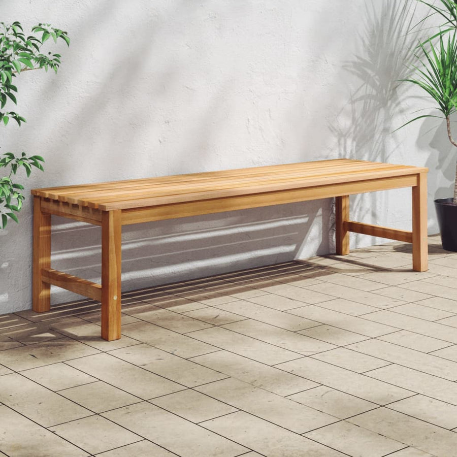 Gartenbank 150 cm Massivholz Teak Stilecasa