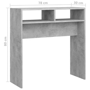 vidaXL Konsolentisch Betongrau 78x30x80 cm Holzwerkstoff