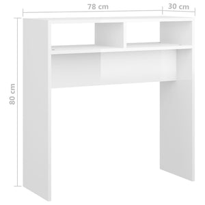 Konsolentisch Hochglanz-Weiß 78x30x80 cm Holzwerkstoff Stilecasa