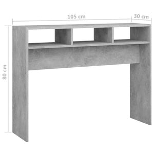 Konsolentisch Betongrau 105x30x80 cm Holzwerkstoff Stilecasa