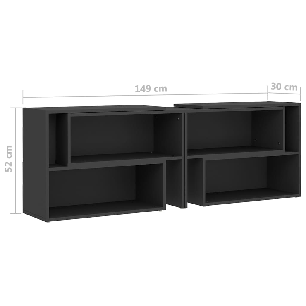 vidaXL TV-Schrank Grau 149x30x52 cm Holzwerkstoff