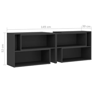 vidaXL TV-Schrank Grau 149x30x52 cm Holzwerkstoff