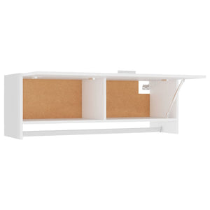 Kleiderschrank Weiß 100x32,5x35 cm Holzwerkstoff Stilecasa