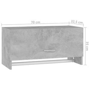 Kleiderschrank Betongrau 70x32,5x35cm Holzwerkstoff Stilecasa