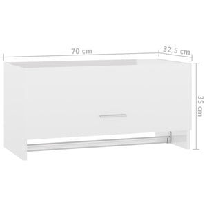 Kleiderschrank Hochglanz-Weiß 70x32,5x35 cm Holzwerkstoff