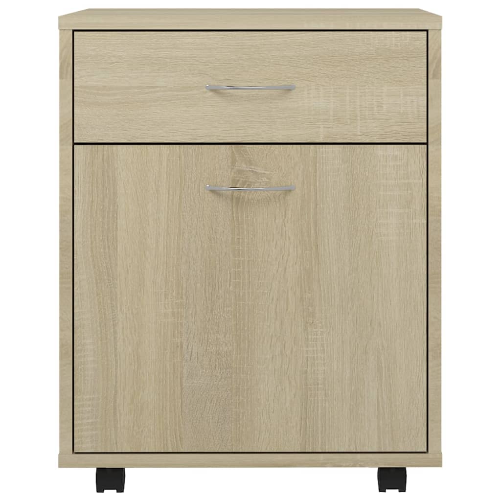 vidaXL Rollschrank Sonoma-Eiche 45x38x54 cm Holzwerkstoff