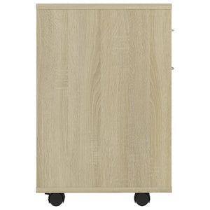 vidaXL Rollschrank Sonoma-Eiche 45x38x54 cm Holzwerkstoff