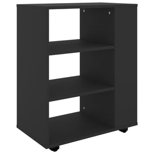 vidaXL Rollschrank Schwarz 60x35x75 cm Holzwerkstoff