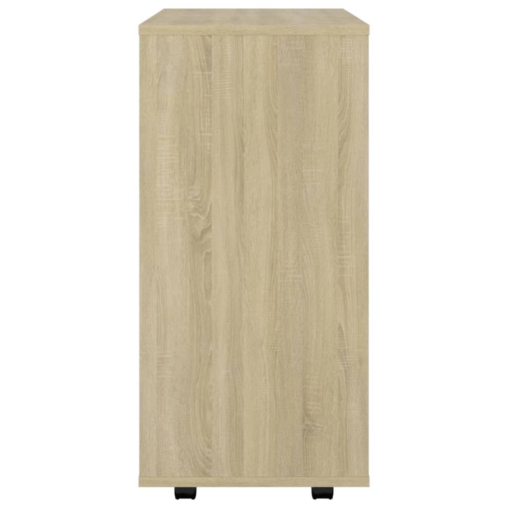 Rollschrank Sonoma-Eiche 60x35x75 cm Holzwerkstoff Stilecasa