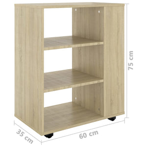 Rollschrank Sonoma-Eiche 60x35x75 cm Holzwerkstoff Stilecasa