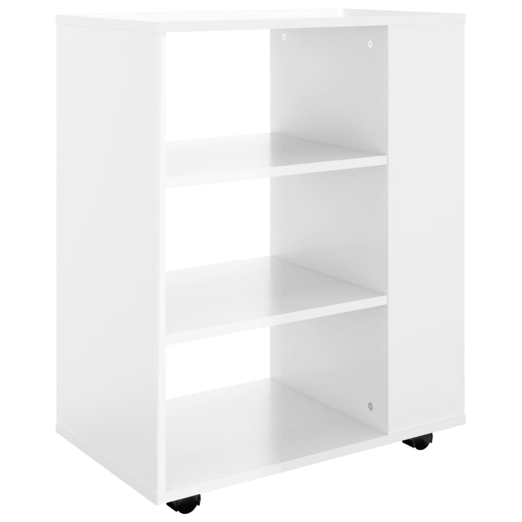 vidaXL Rollschrank Hochglanz-Weiß 60x35x75 cm Holzwerkstoff