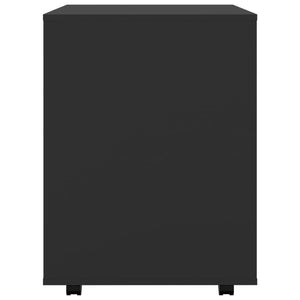 vidaXL Rollschrank Schwarz 60x53x72 cm Holzwerkstoff