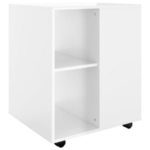 vidaXL Rollschrank Hochglanz-Weiß 60x53x72 cm Holzwerkstoff