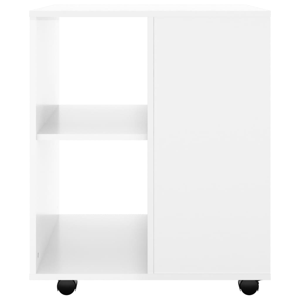 vidaXL Rollschrank Hochglanz-Weiß 60x53x72 cm Holzwerkstoff