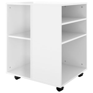 vidaXL Rollschrank Hochglanz-Weiß 60x53x72 cm Holzwerkstoff