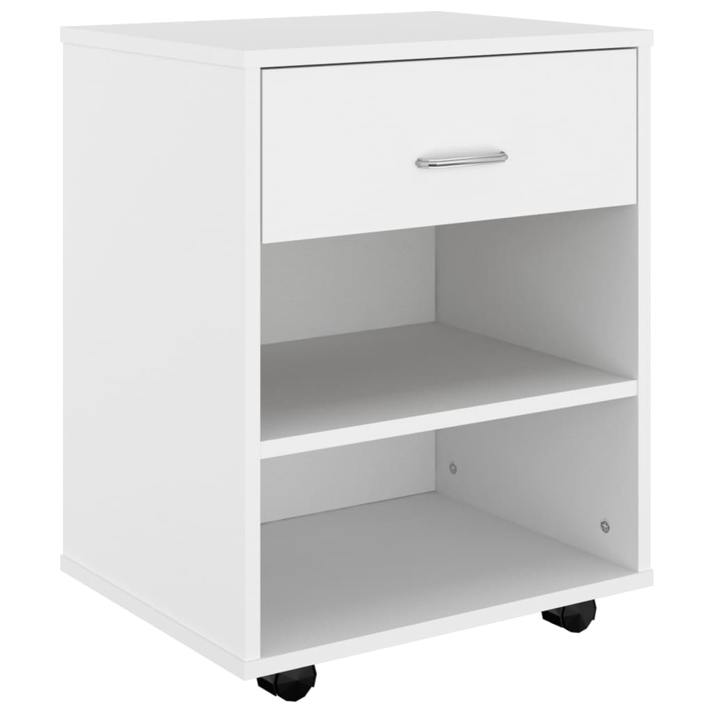 vidaXL Rollschrank Weiß 46x36x59 cm Holzwerkstoff