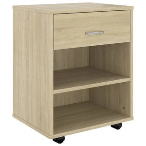 Rollschrank Sonoma-Eiche 46x36x59 cm Holzwerkstoff Stilecasa