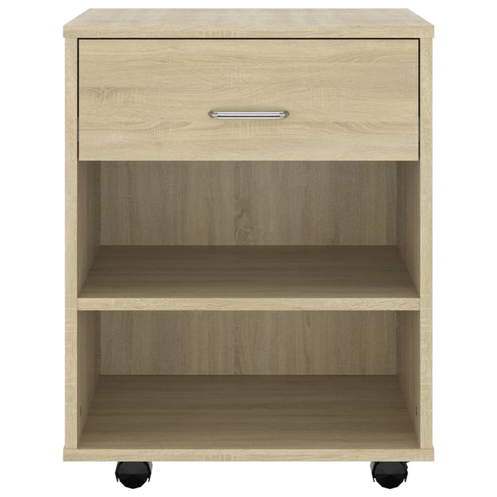 Rollschrank Sonoma-Eiche 46x36x59 cm Holzwerkstoff Stilecasa