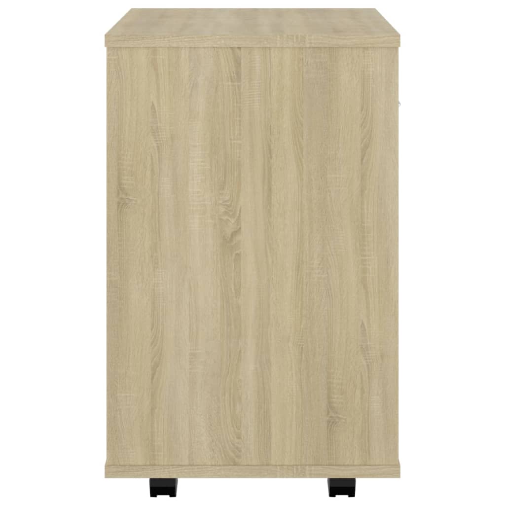 Rollschrank Sonoma-Eiche 46x36x59 cm Holzwerkstoff Stilecasa