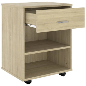 Rollschrank Sonoma-Eiche 46x36x59 cm Holzwerkstoff Stilecasa