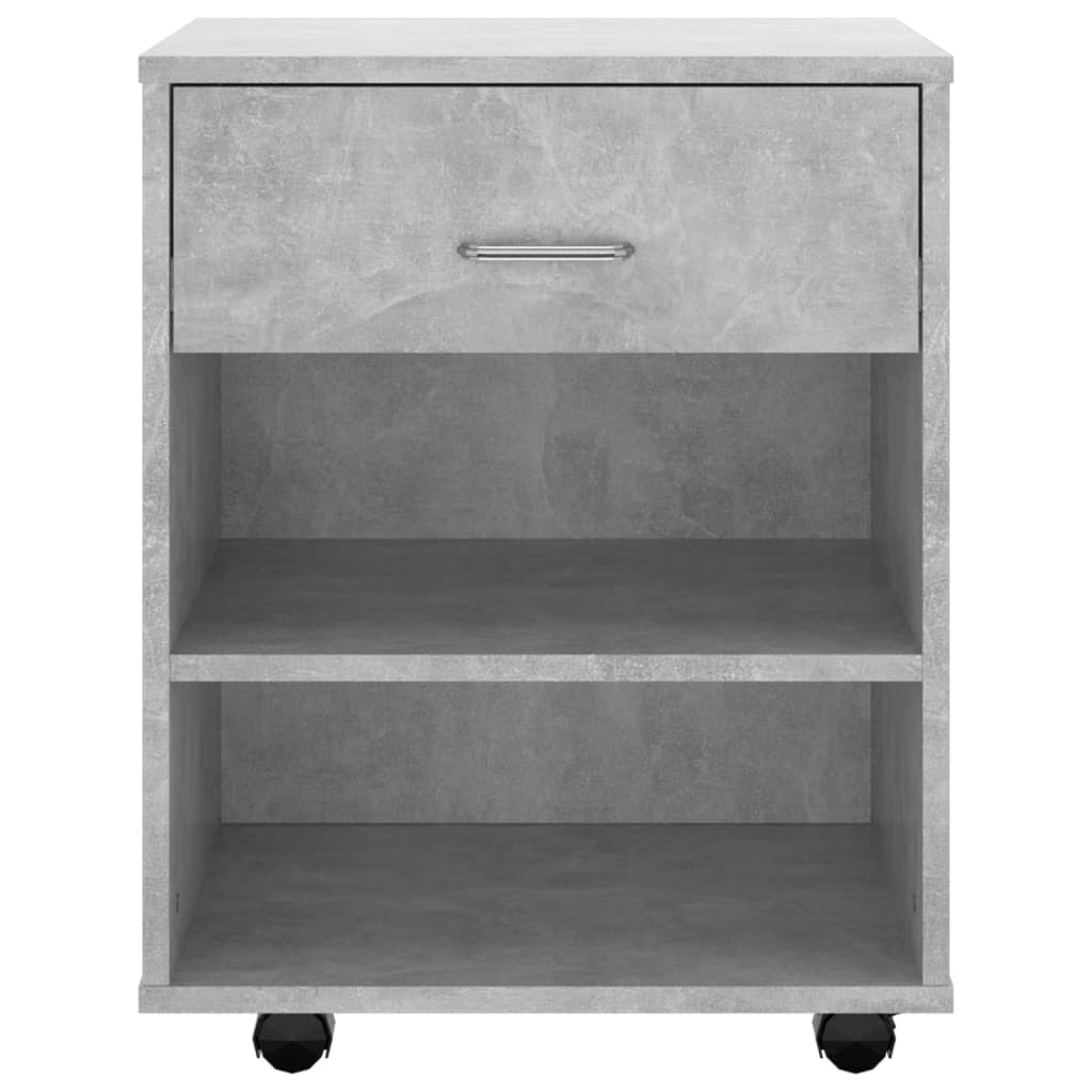 vidaXL Rollschrank Betongrau 46x36x59 cm Holzwerkstoff