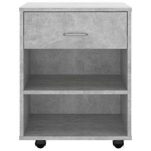 vidaXL Rollschrank Betongrau 46x36x59 cm Holzwerkstoff