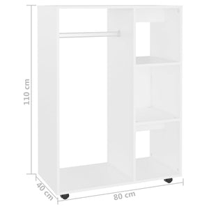 Kleiderschrank Weiß 80x40x110 cm Holzwerkstoff Stilecasa