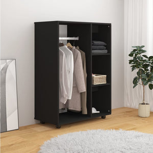 Kleiderschrank Schwarz 80x40x110 cm Holzwerkstoff Stilecasa