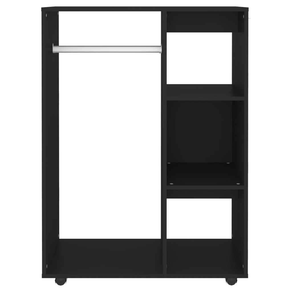 Kleiderschrank Schwarz 80x40x110 cm Holzwerkstoff Stilecasa