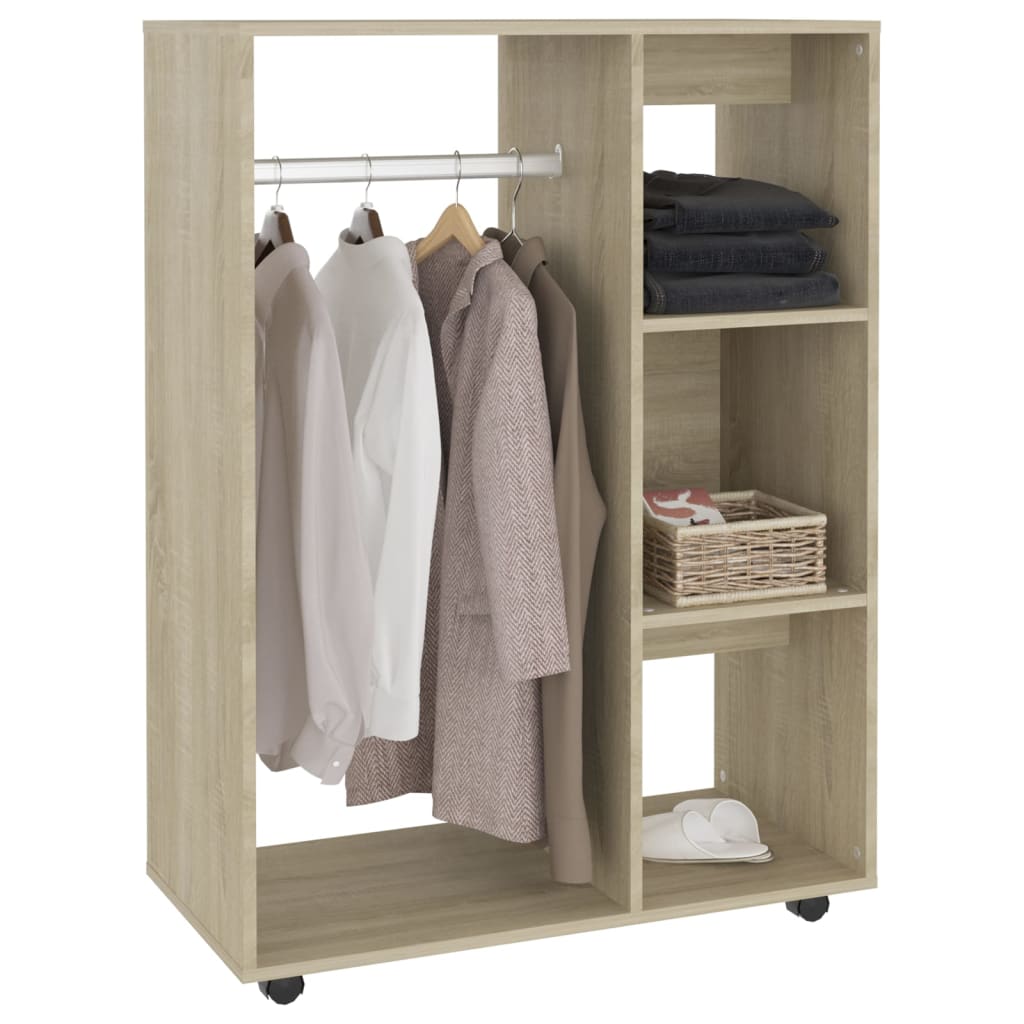 Kleiderschrank Sonoma-Eiche 80x40x110 cm Holzwerkstoff Stilecasa