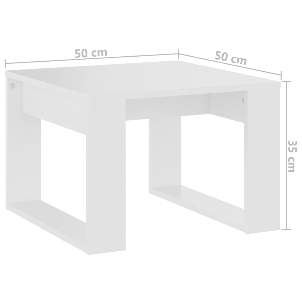 vidaXL Beistelltisch Weiß 50x50x35 cm Holzwerkstoff