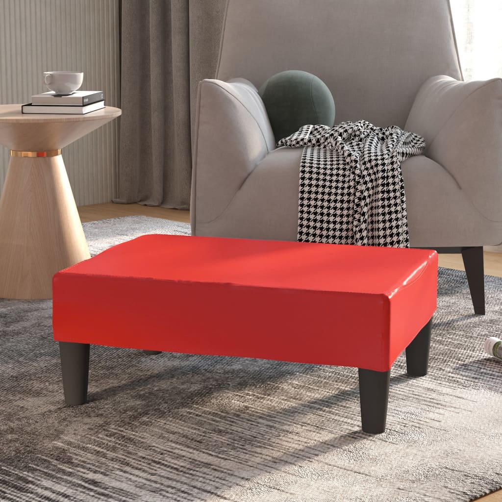 vidaXL Fußhocker Rot 78x56x32 cm Kunstleder