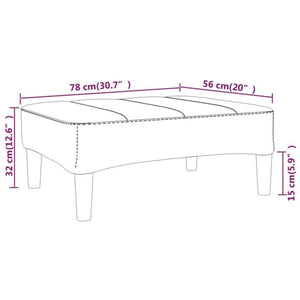 vidaXL Fußhocker Weinrot 78x56x32 cm Stoff